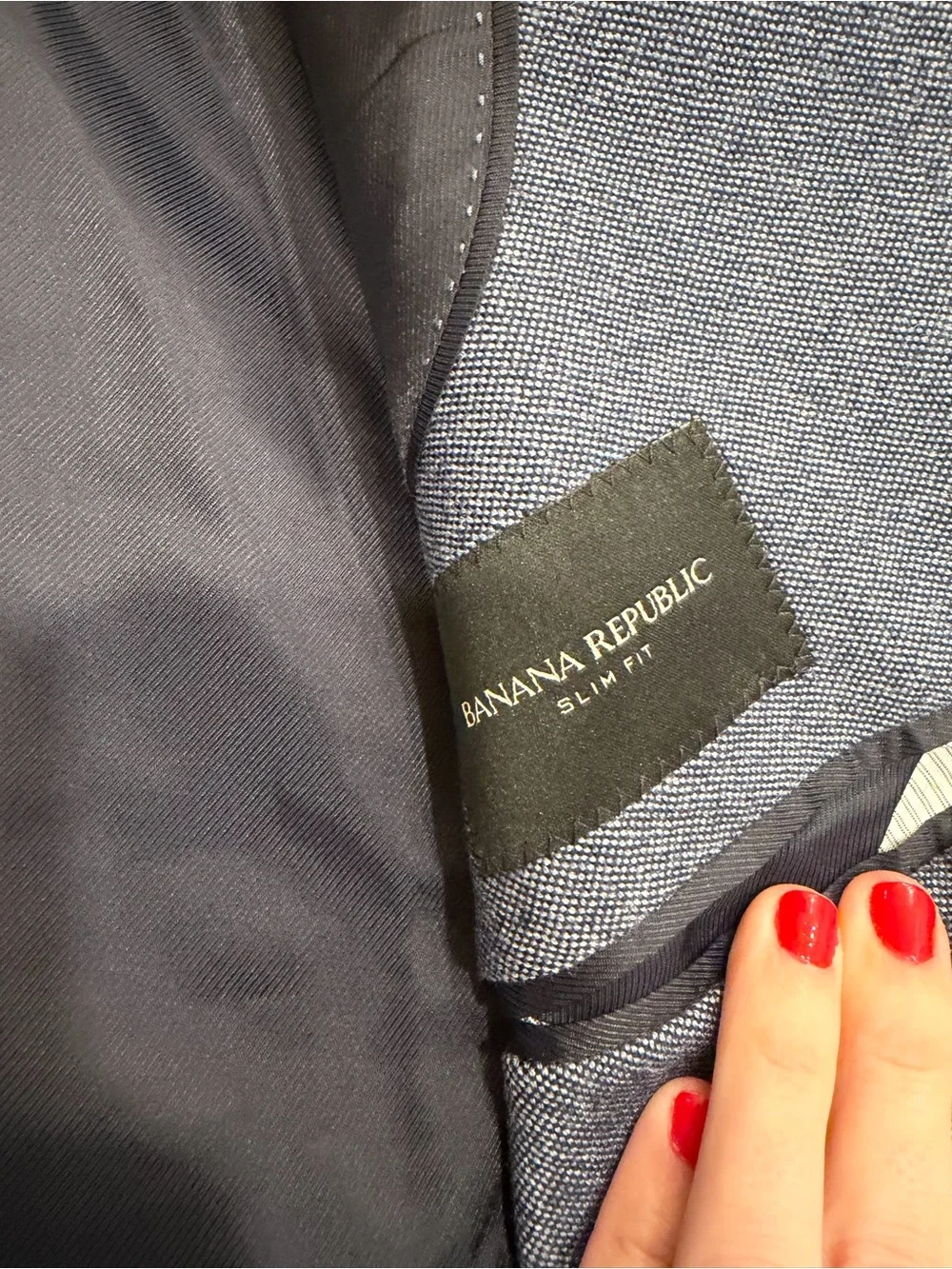 Banana Republic Heathered Navy Sport Coat